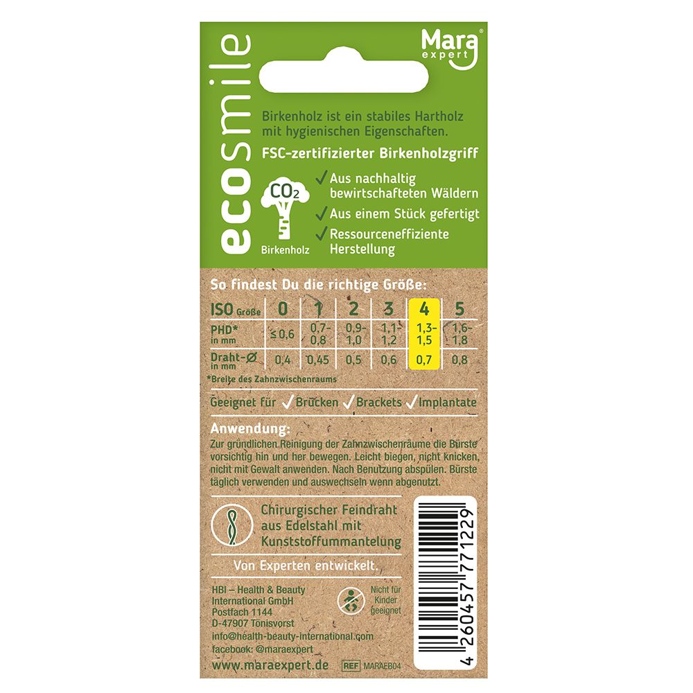 Mara® expert ecosmile Interdentalbürsten ISO 4 mittelbreit