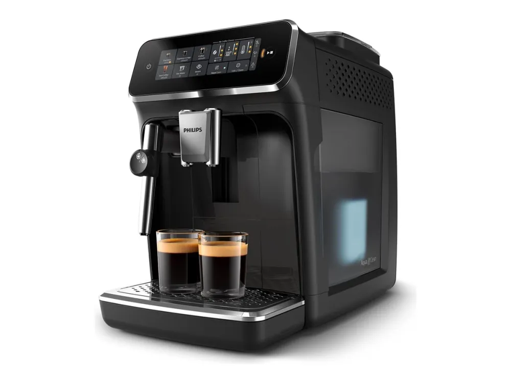 Philips 3300 series EP3321 - Automatisk kaffemaskine med mælkeskummer - 15 bar - sortlakeret