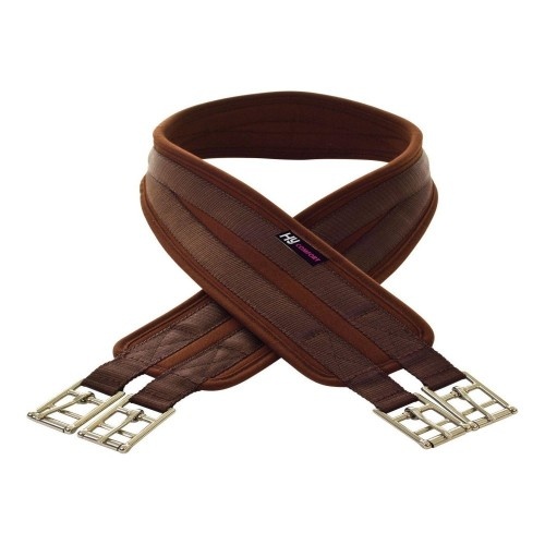 Cilha acolchoada marrom Hycomfort para cavalos