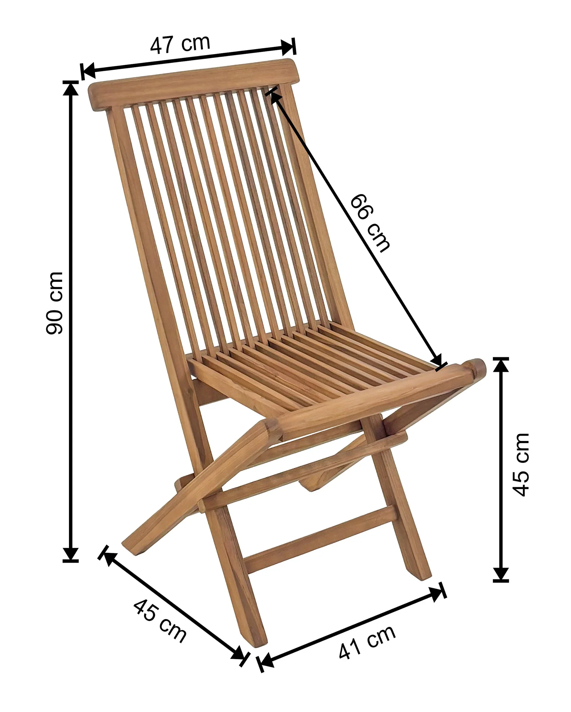 Skanden Kaféstoler Teak 2 pk