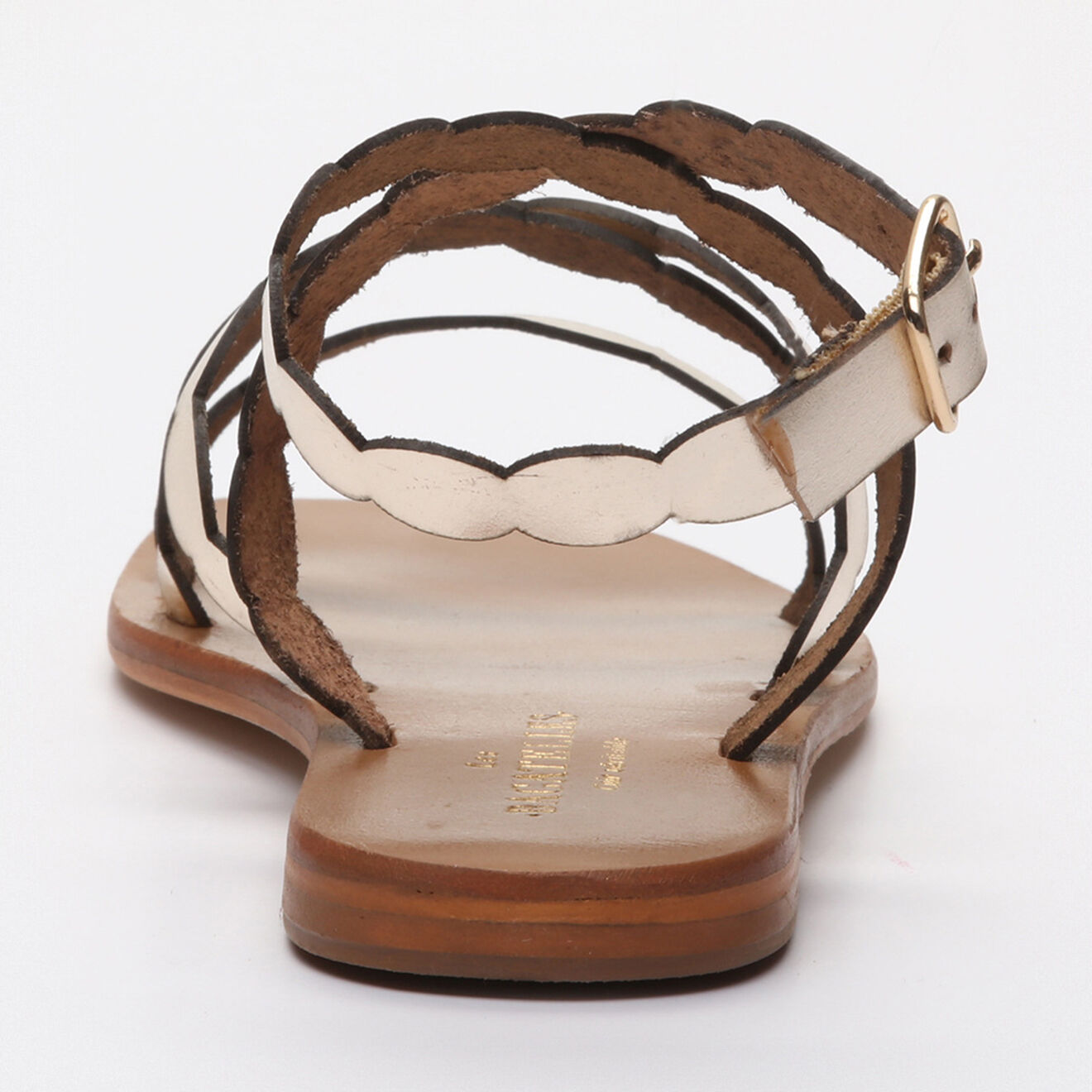 Les Bagatelles Sandales en Cuir Melanie doré/marron