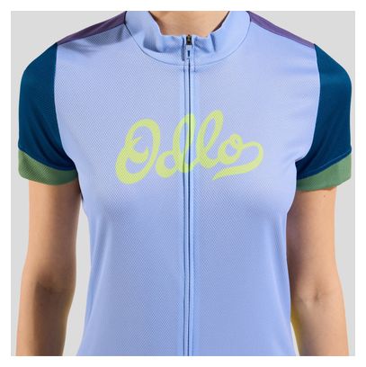 Maillot Manches Courtes Femme Odlo Heritage Essentials Bleu/Multi