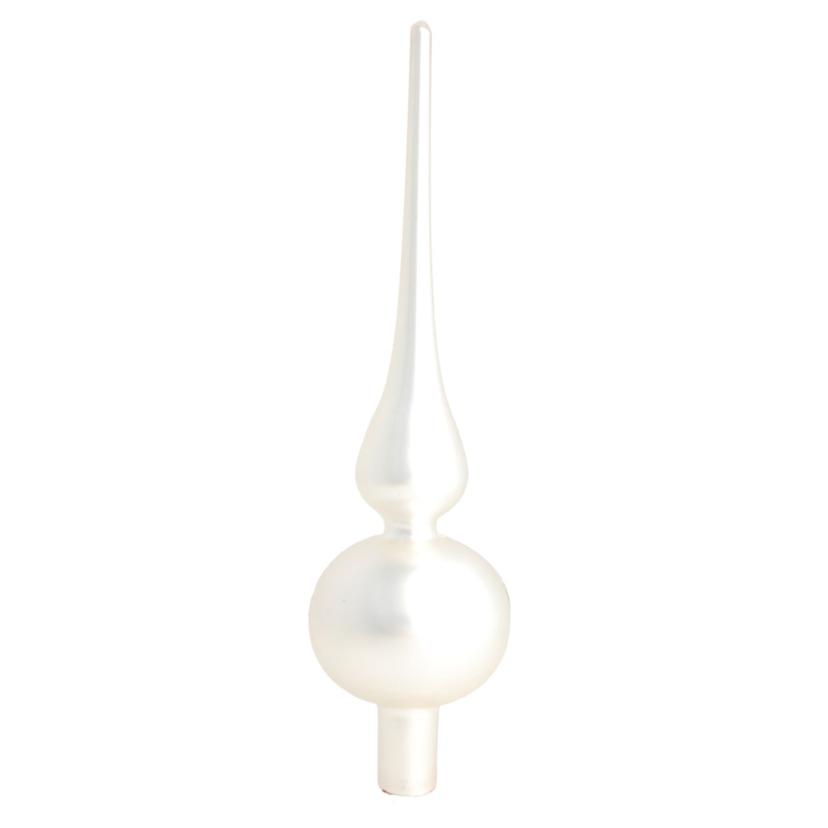 Zilveren matte glazen kerstboomtopper van 23 cm, effen, 1 stuk, kerstballen, kerstversieringen, kerstversieringen