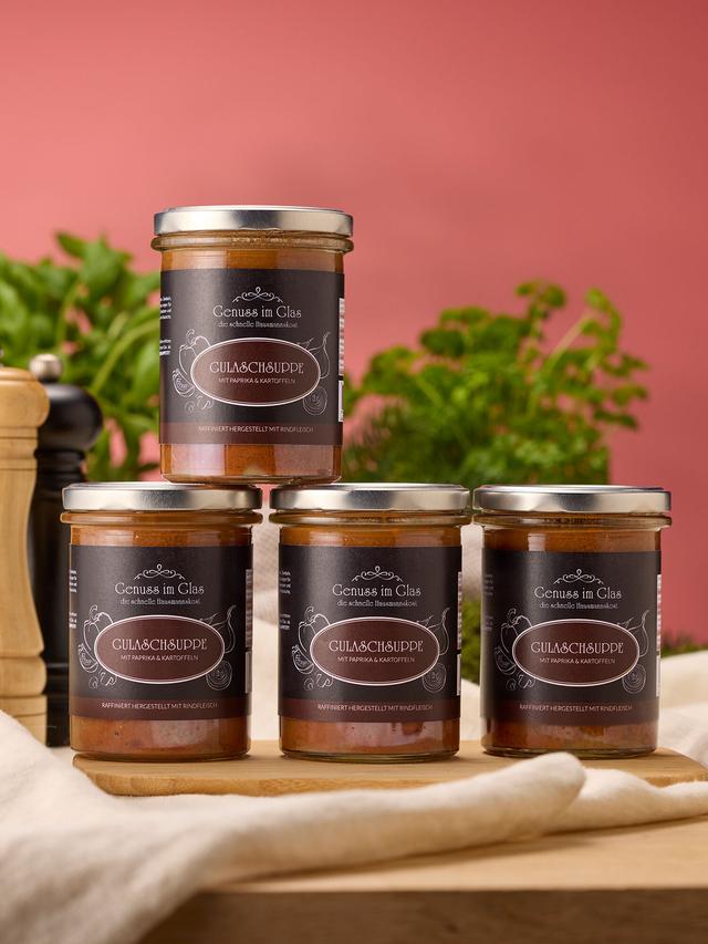 Genuss im Glas Gulaschsuppe 4er-Set