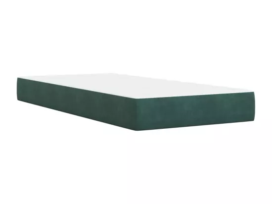 Sommier à lattes de lit avec matelas Vert foncé 90x190 cm
