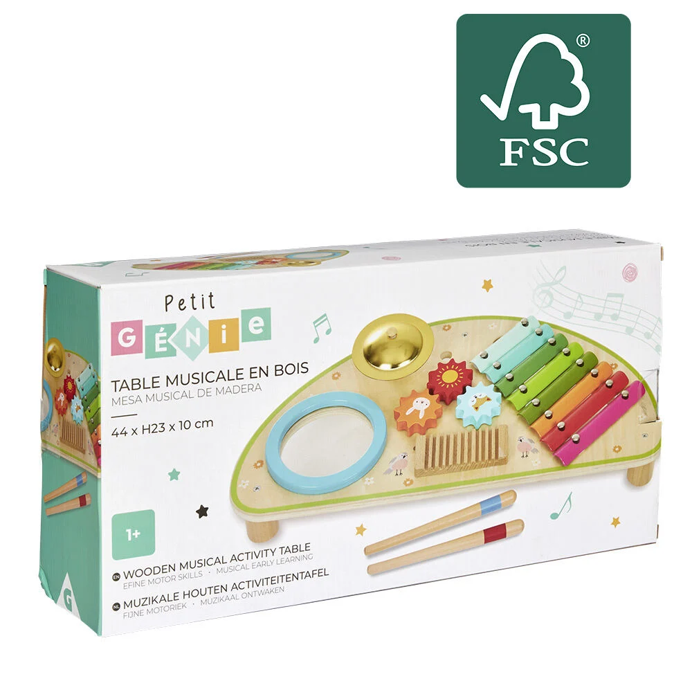 Table musicale en bois certifié FSC® - instruments de musique