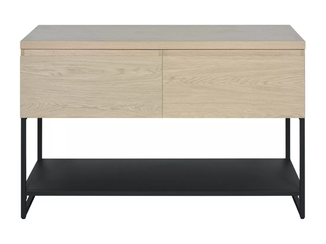 Meuble double caisson chêne et piètement sous vasque 120 cm WILL