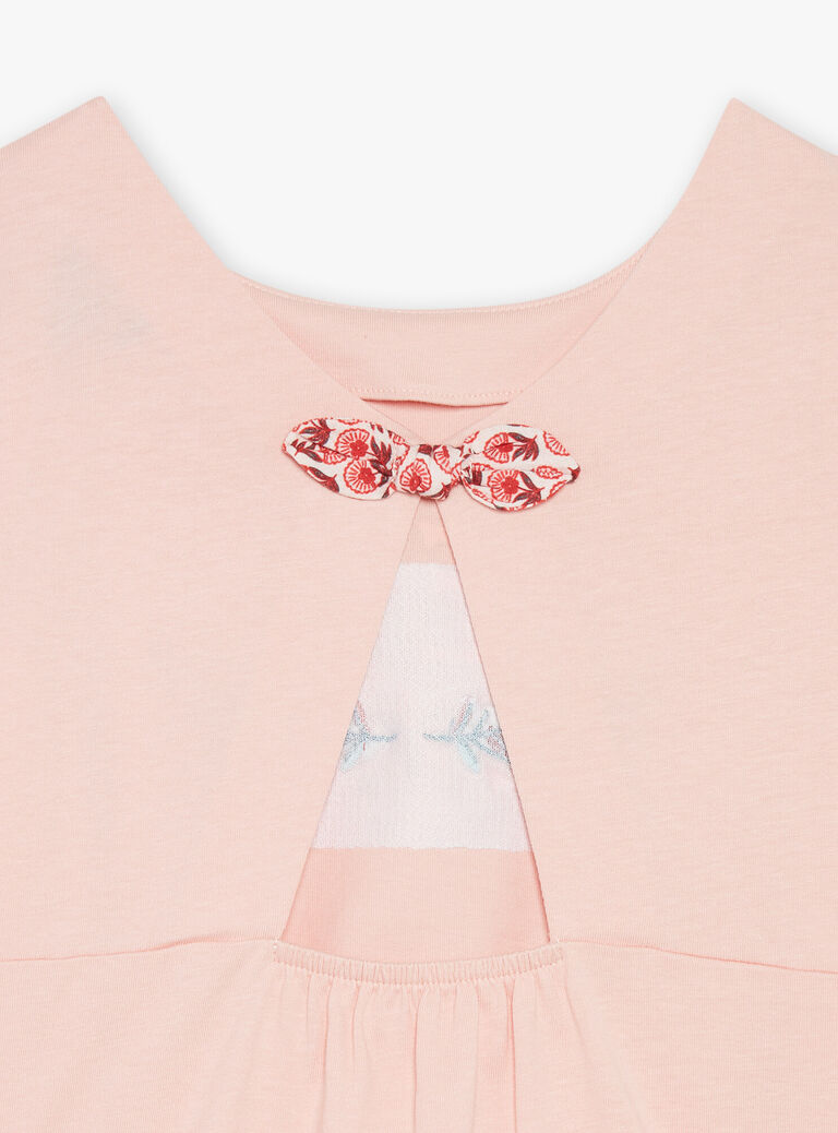 T-shirt blush à manches courtes