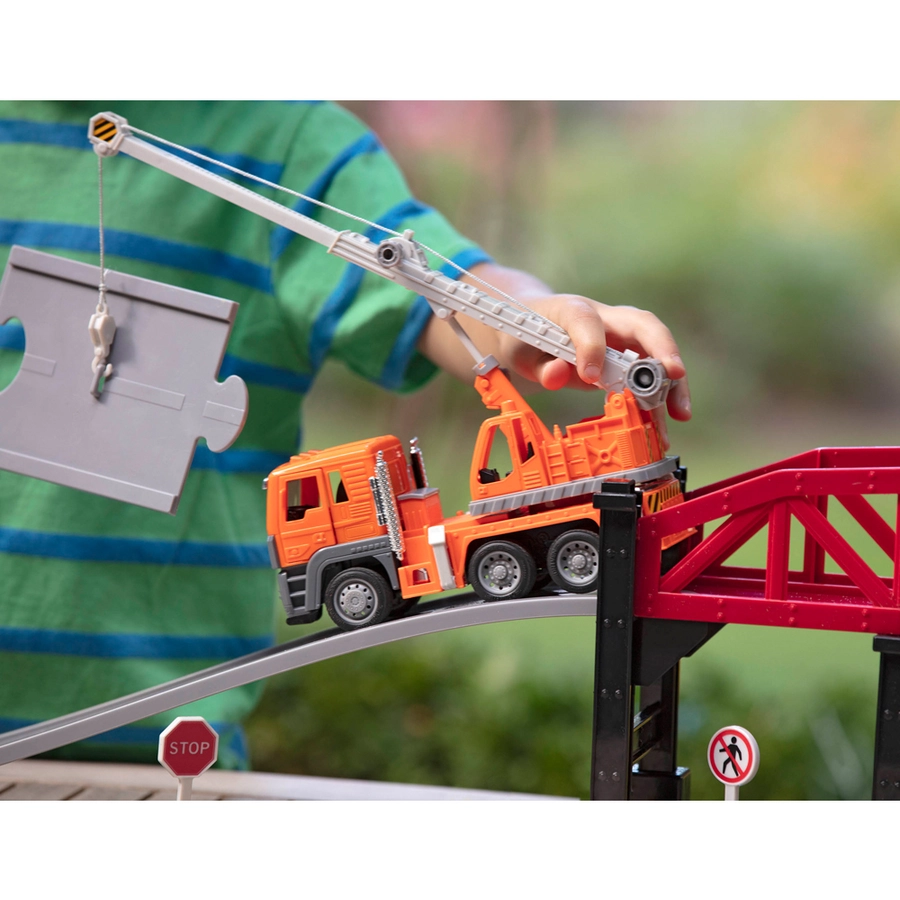 Driven Spielset Construction Baustelle Brücke Mehrfarbig