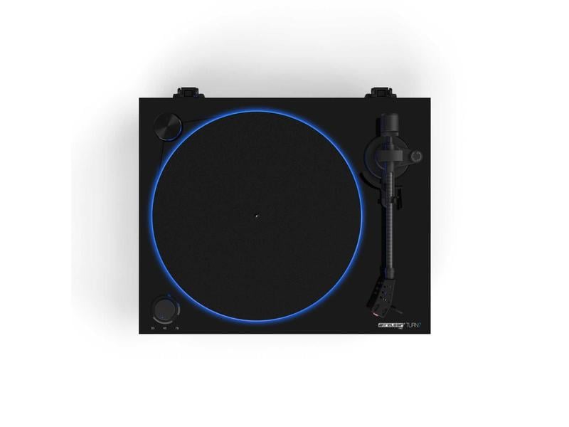 Reloop Plattenspieler HiFi Turn7 Schwarz Hochwertiges USB-Plattenspielersystem mit Riemenantrieb