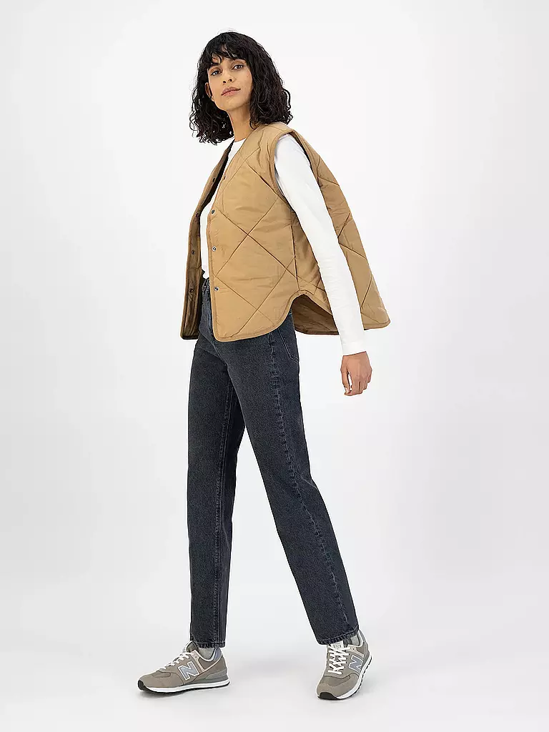 MUD JEANS Jeans Straight RELAX ROSE schwarz