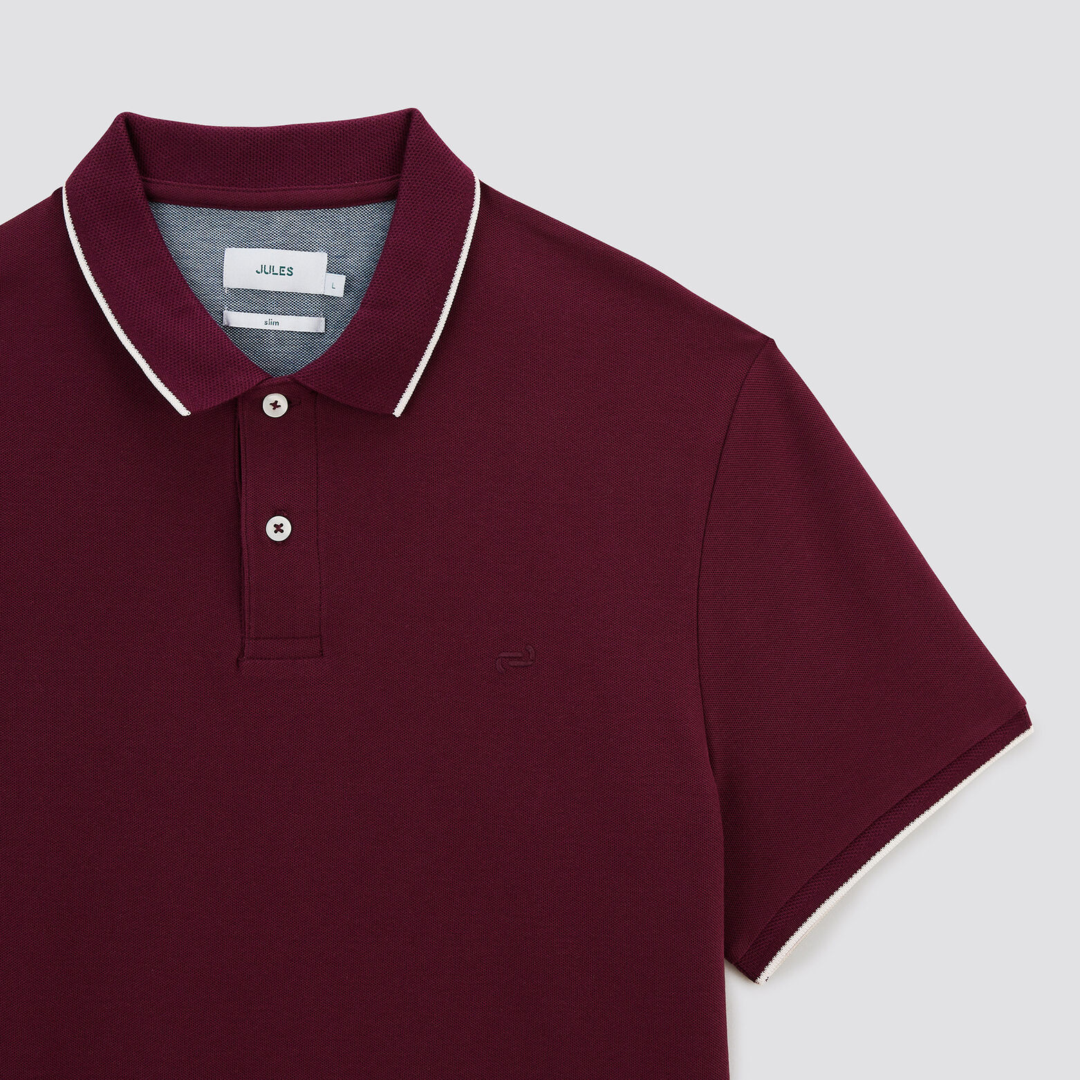 Polo manches courtes uni coton piqué Bordeaux
