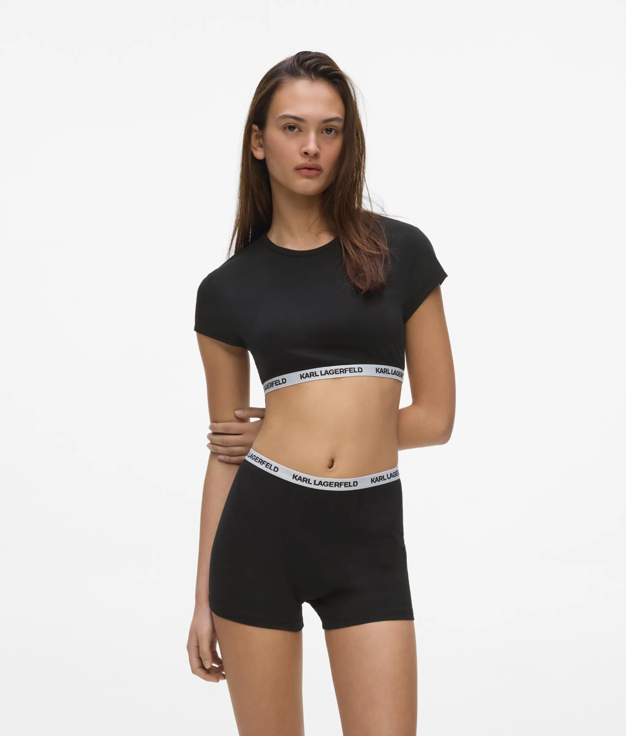 Logo tailleband crop top
