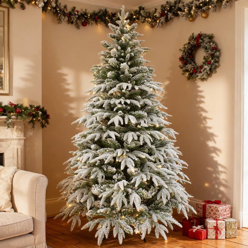 SHATCHI 5ft Pre-lit Lapland Fir Christmas Tree Warm White