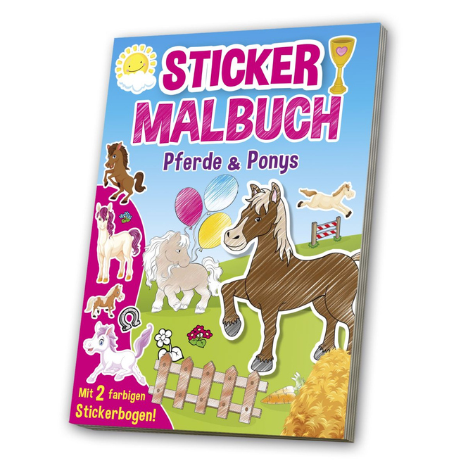 Stickermalbuch - Pferde & Ponys
