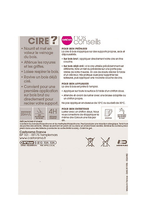 Cire liquide meubles et boiseries châtain clair 500 ml