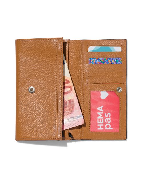 grand portefeuille en cuir marron avec blocage RFID