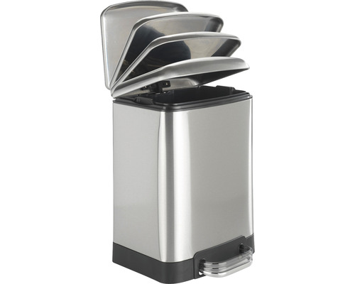 Wenko pedaalemmer Easy Close 6 l antraciet metallic