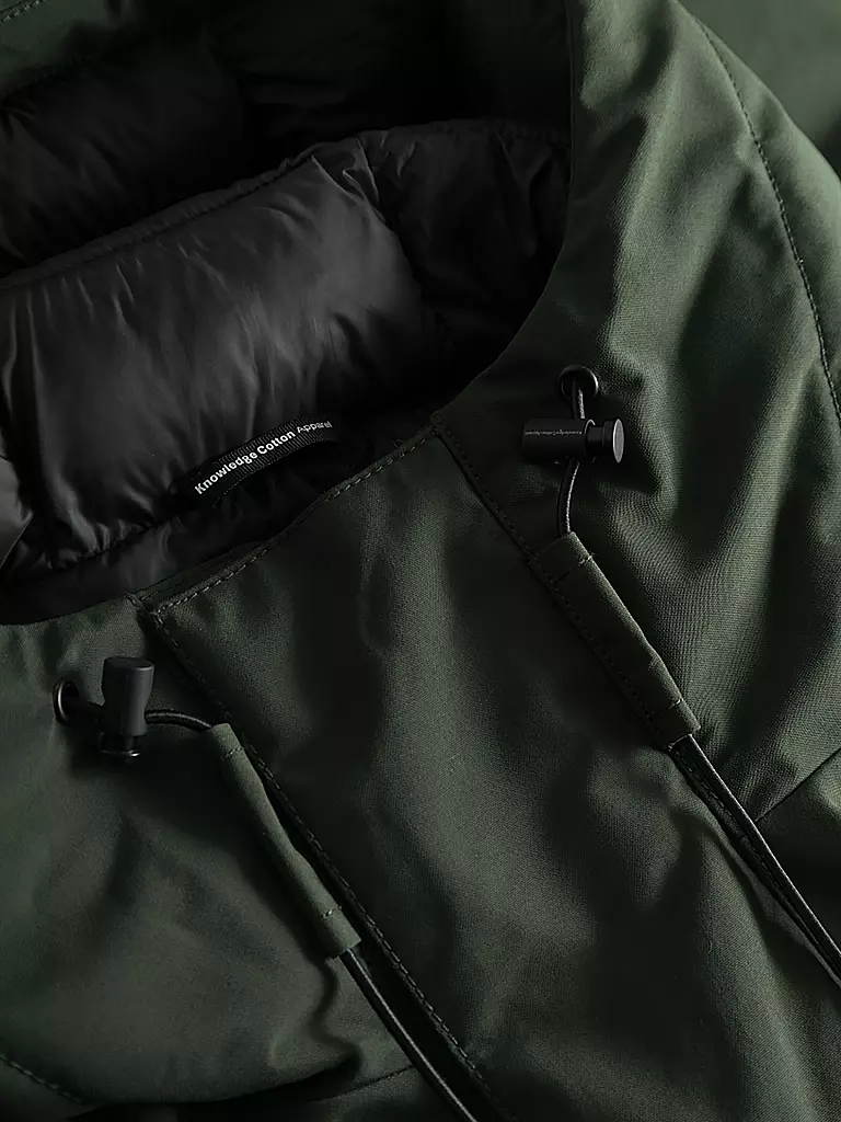 KNOWLEDGE COTTON APPAREL Parka APEX CANVAS dunkelgrün