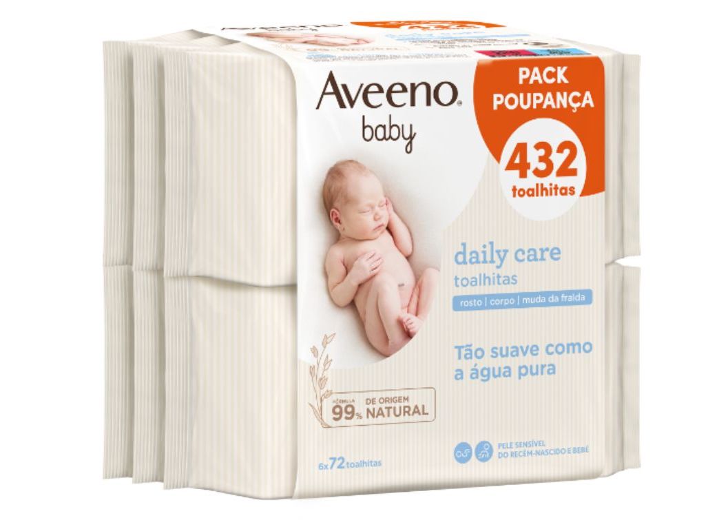 TOALHITAS BEBÉ AVEENO PACK ECONOMICO 6X72 UNS