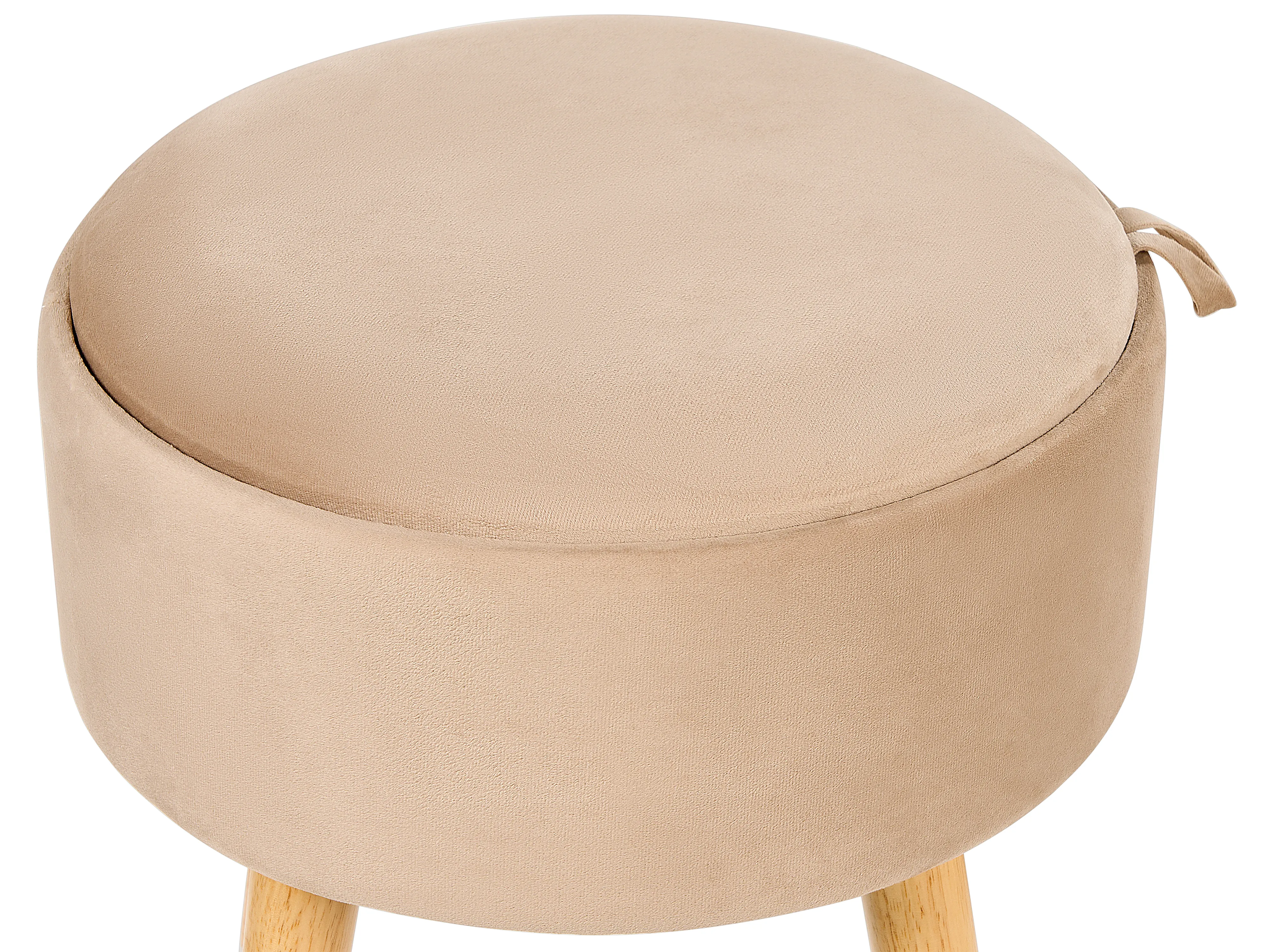 Hocker met opbergruimte NEELY Fluweel Beige