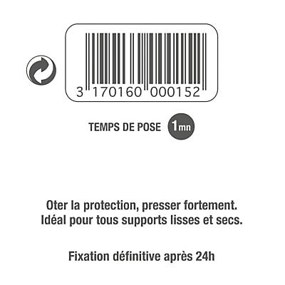 Lot de 3 attaches adhésives.