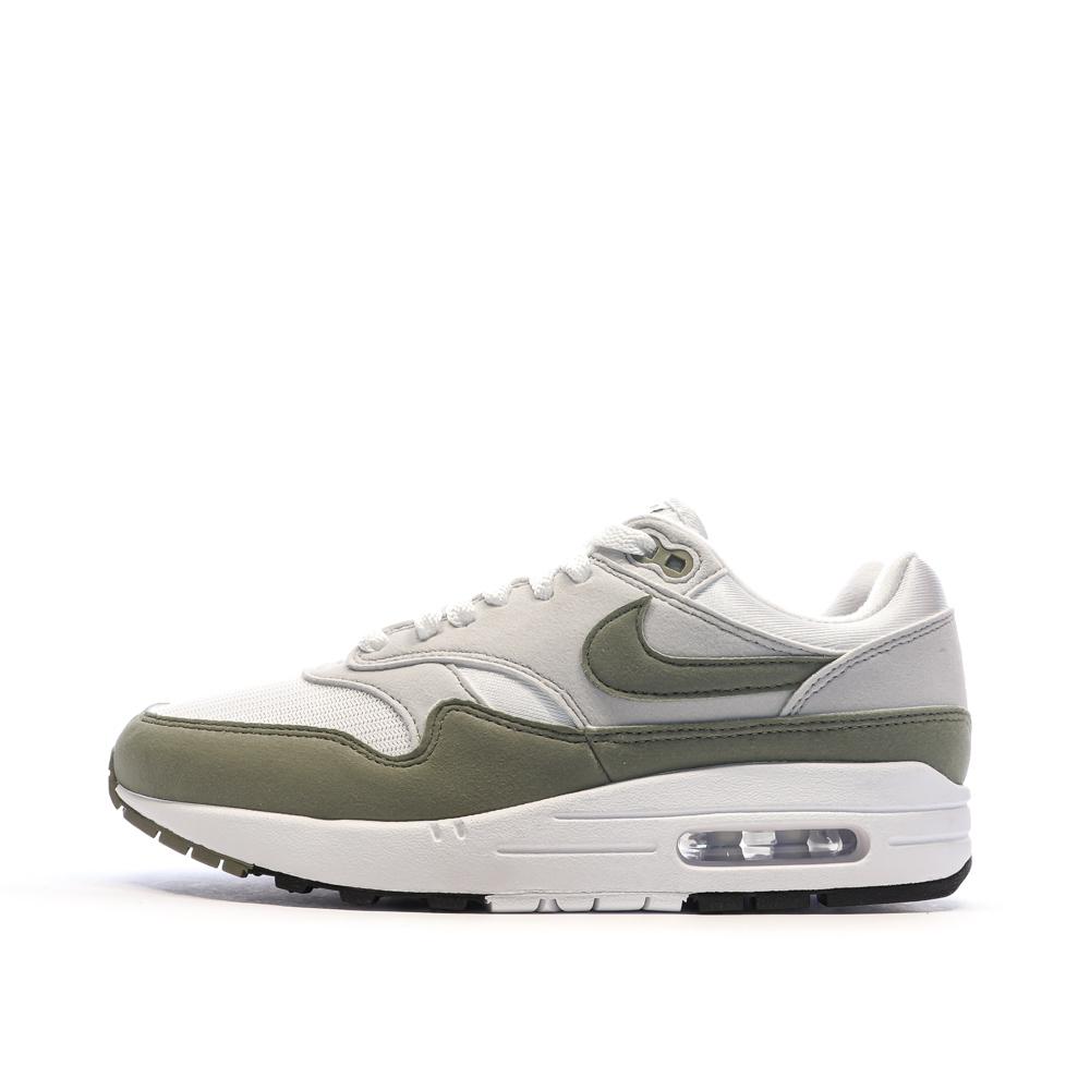Nike Baskets Blanches/Kaki Femme Nike Air Max 1