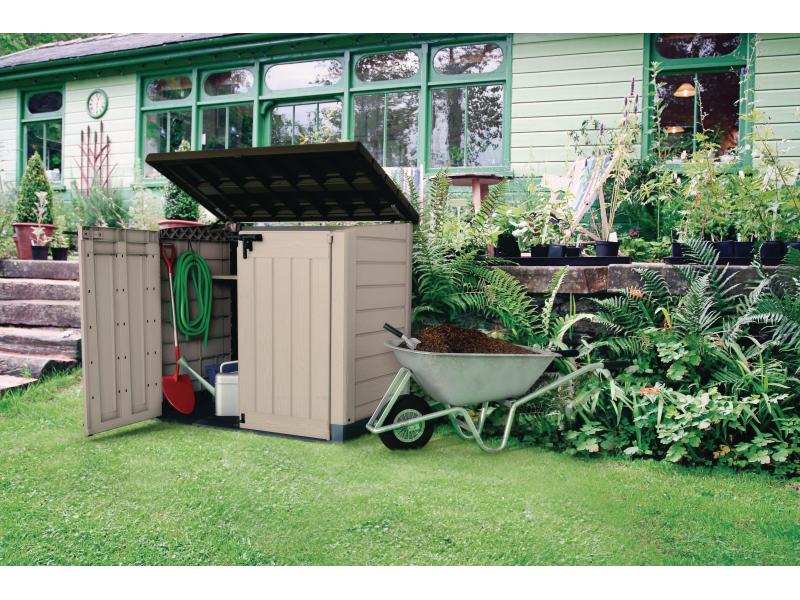 Keter Gartenschrank KST Store It Out MAX Beige/Braun Aufbewahrungsschrank
