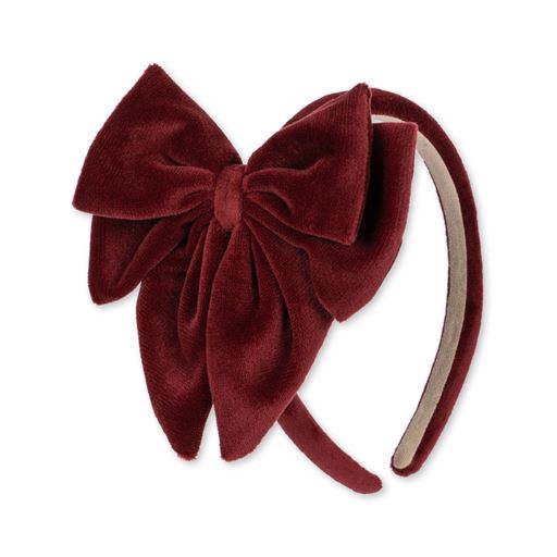 Konges Sløjd Big Velvet Bowie Hårbøjle, Red Dahlia, One size