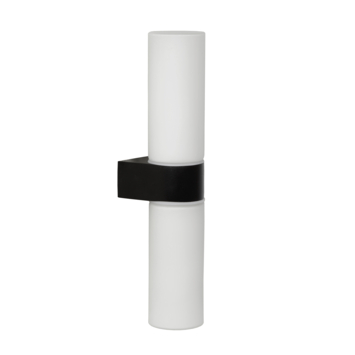 Lucide badkamer wandlamp 2-lichts Jesse IP44 zwart