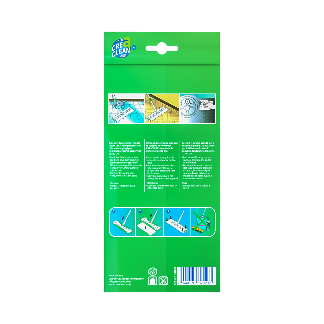 CREaCLEAN Dry XL Ersatztücher 20 Stk.