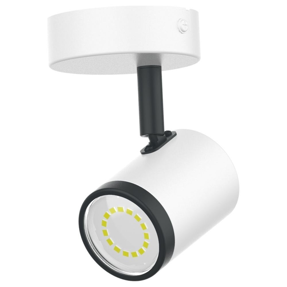 Smart WiFi TUYA plafondspot in wit metaal RGBW 1x 5,5W 400lm