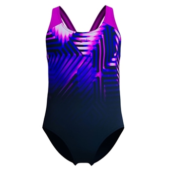 Speedo Girls Digi Placement Splashback Badeanzug Diva Kinder