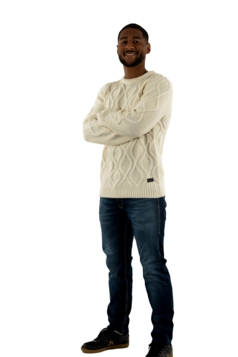 Pull hiver Le Temps Des Cerises flesio 1041 cream