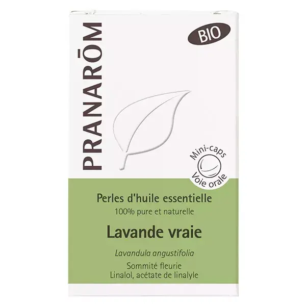Pranarom Perles d'Huile Essentielle Lavande Vraie Bio 60 unités