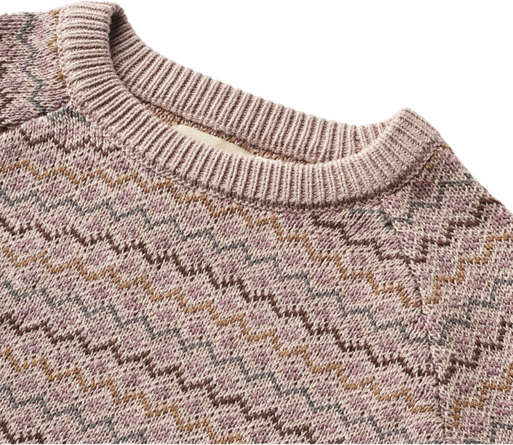 Wheat Jacquard Strik Pullover Mimi Dry rose