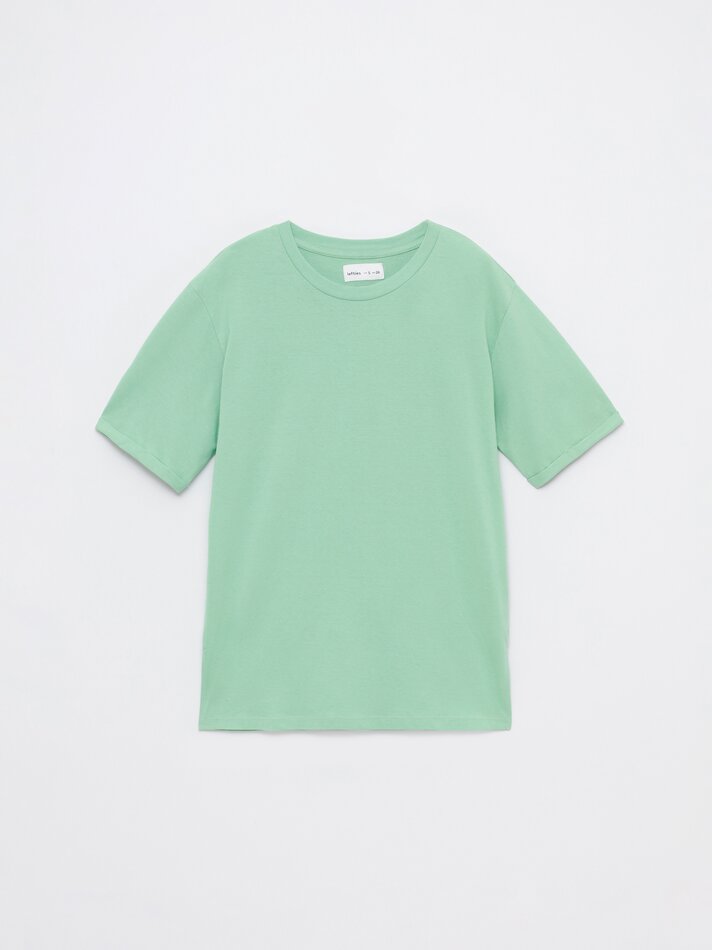 Camiseta oversized de manga curta - Verde menta