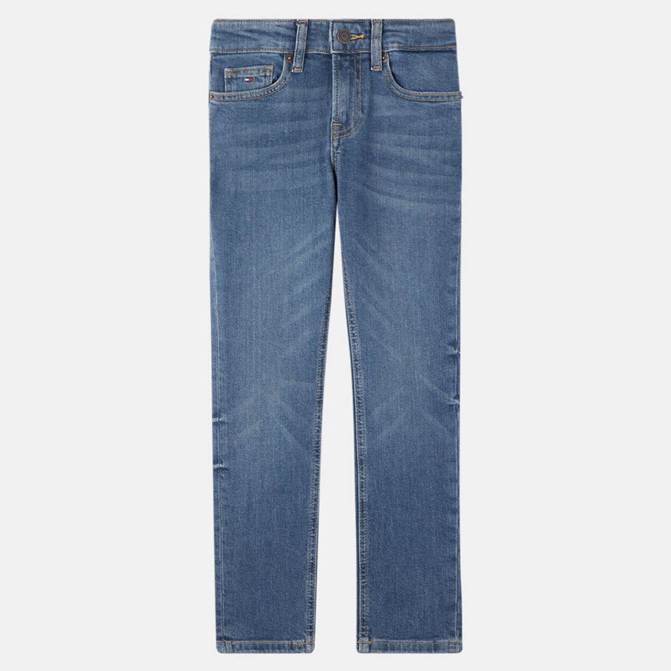 Tommy Hilfiger Jean Slim en Coton stretch Scanton légèrement délavé bleu