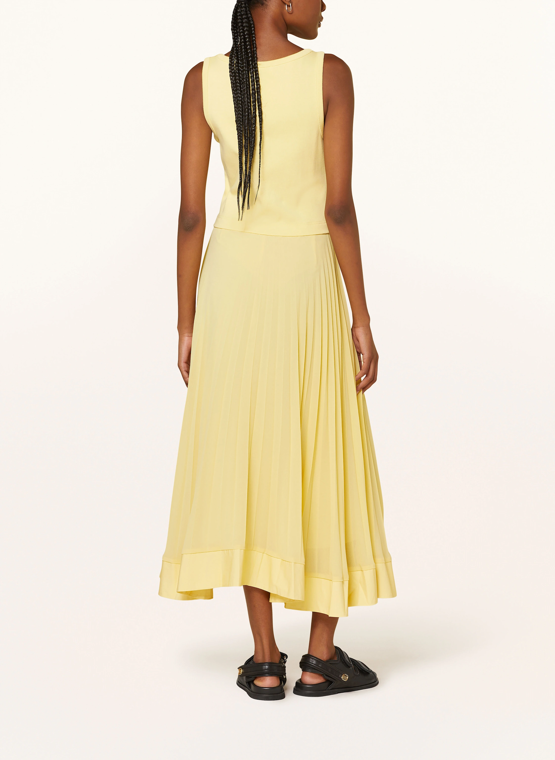 CLAUDIE PIERLOT Kleid im Materialmix mit Plissees