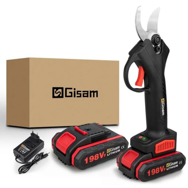 Gisam Máquina Podar Elétrica para Corte de Madeira Sem Fios 500W-88V/198VF incluí 2 Baterias e Carregador