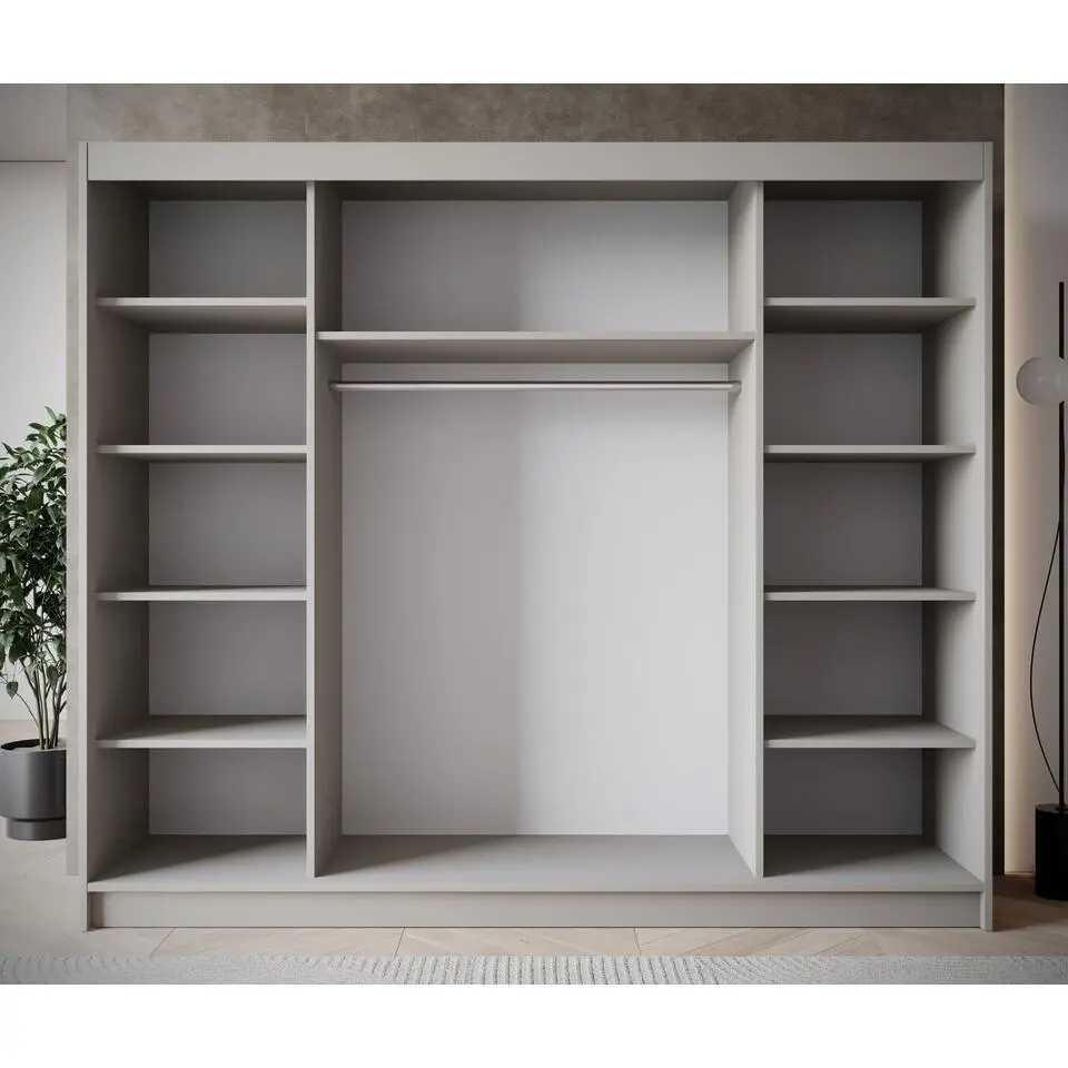 Meubella - Kledingkast Eagle - Beige - 250 cm