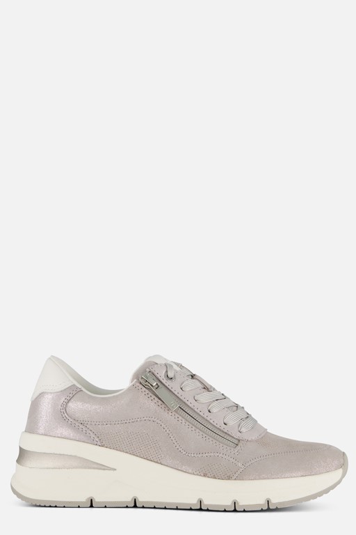 Tamaris Sneakers zilver Leer