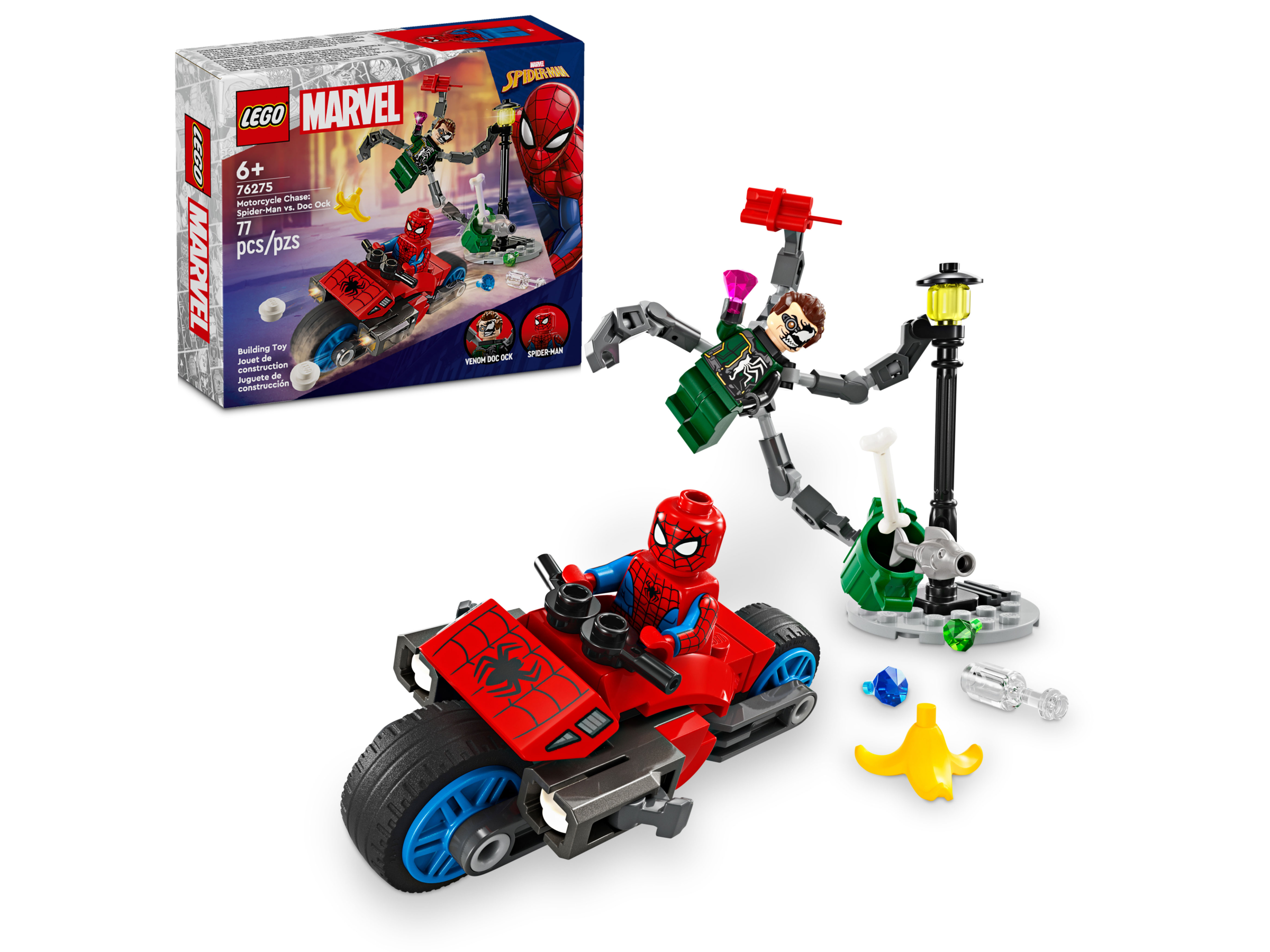 Perseguição de moto: Homem-Aranha vs. Doutor Octopus 76275