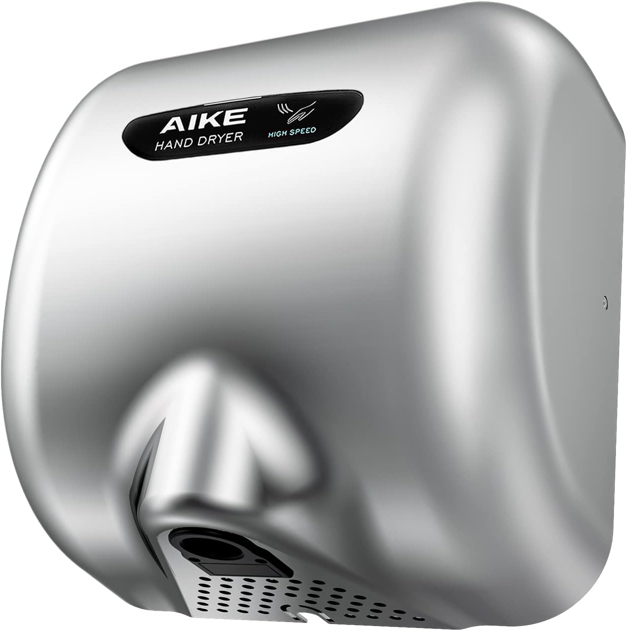 AIKE AK2800B ECO Händetrockner - elektrisch, aus gebürstetem Edelstahl mit Sensorautomatik und HEPA-Filter, 10–15 Sekunden Trocknung, umweltfreundlich und effizient