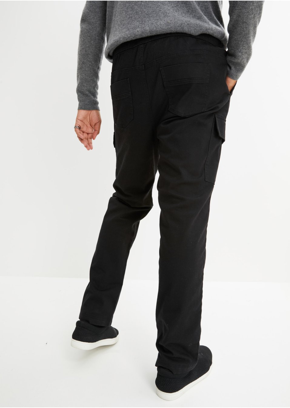 Pantalon extensible taille élastique thermo Regular Fit, Straight