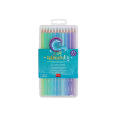 Legami Live Colourfully - 12 crayons de couleur - couleurs assorties
