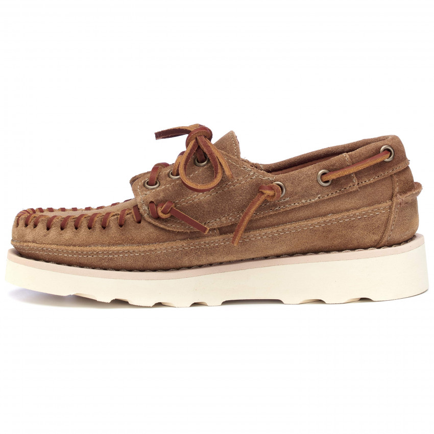 KEUKA OIL BEIGE CAMEL-Mocassin en daim graissé pour homme