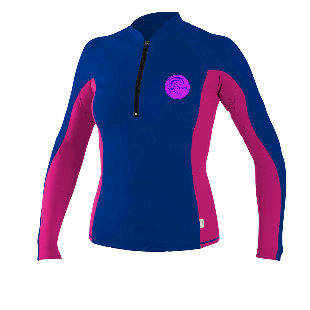 O'Neill WMS Front  Zip L/S Crew BLK / BLK
