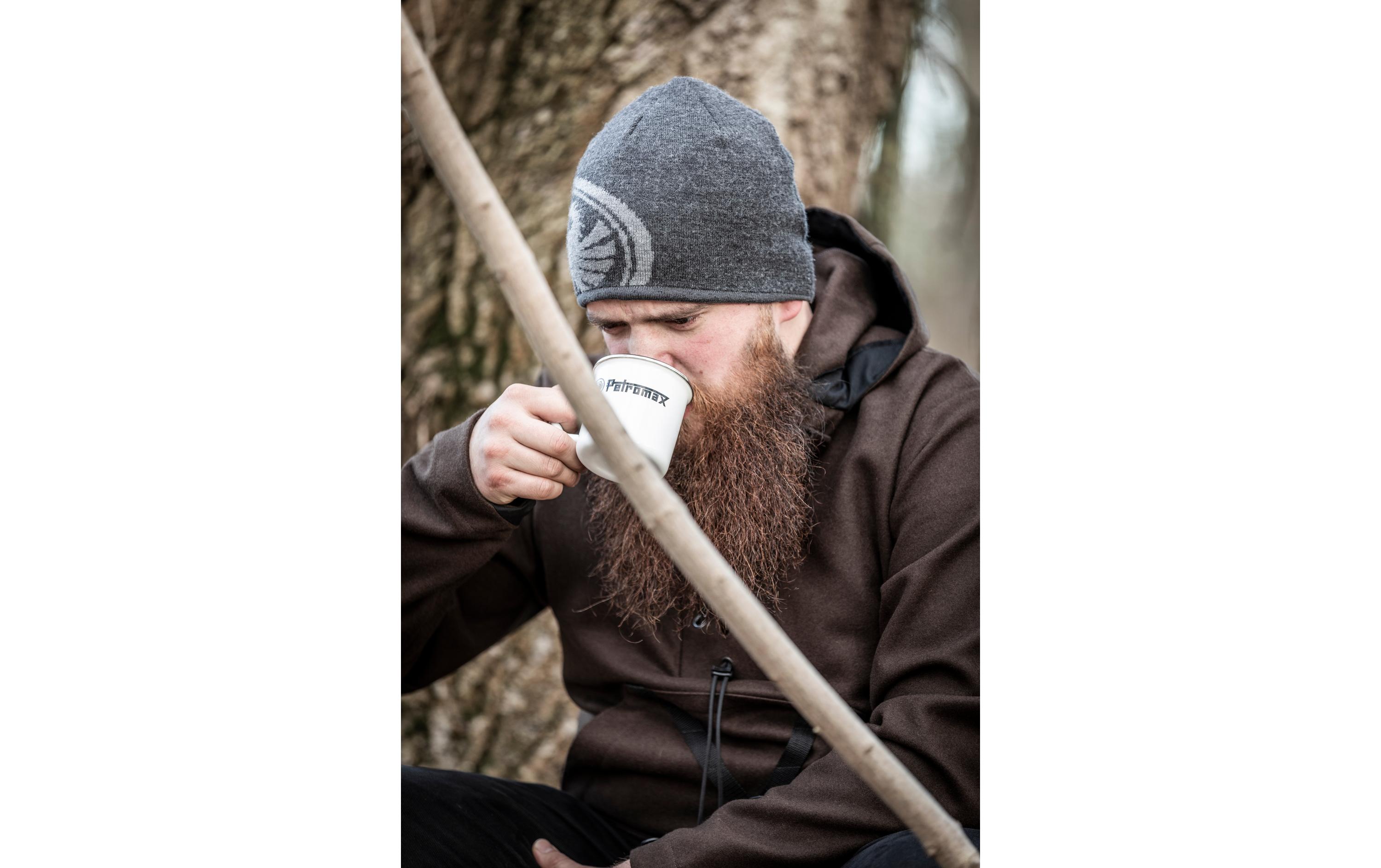 Outdoor-Becher Emaille WeissBecher für Lagerfeuer oder zu Hause