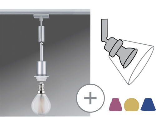 Paulmann URail pendel 1-lamps Spere chroom/mat 230V